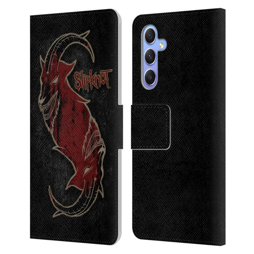 Slipknot Key Art Red Goat Leather Book Wallet Case Cover For Samsung Galaxy A34 5G