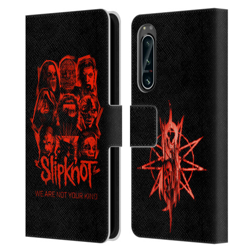 Slipknot We Are Not Your Kind Red Patch Leather Book Wallet Case Cover For Sony Xperia 5 IV