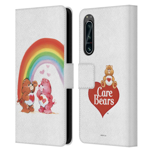 Care Bears Classic Rainbow Leather Book Wallet Case Cover For Sony Xperia 5 IV