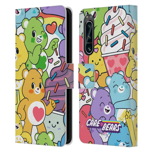 Care Bears Sweet And Savory Character Pattern Leather Book Wallet Case Cover For Sony Xperia 5 IV