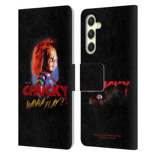 Child's Play Key Art Wanna Play 2 Leather Book Wallet Case Cover For Samsung Galaxy A54 5G