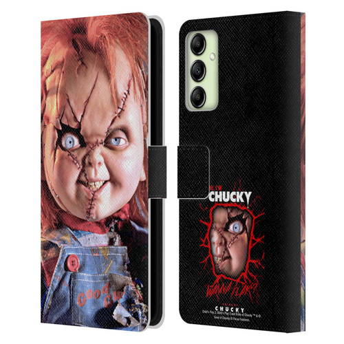 Bride of Chucky Key Art Doll Leather Book Wallet Case Cover For Samsung Galaxy A14 5G