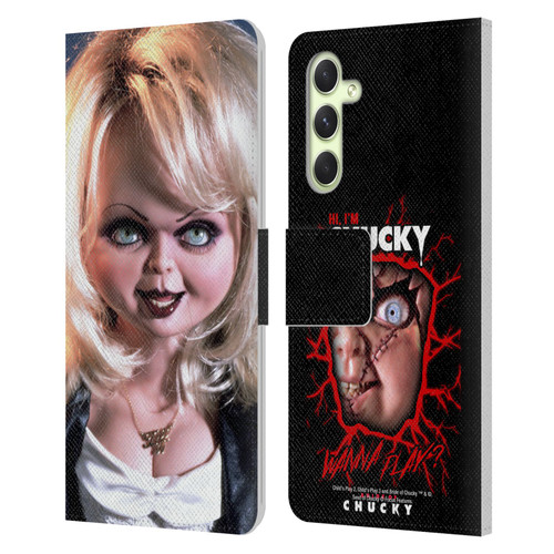 Bride of Chucky Key Art Tiffany Doll Leather Book Wallet Case Cover For Samsung Galaxy A54 5G