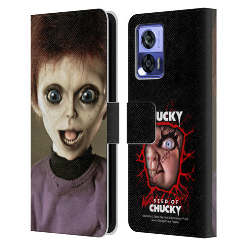 Seed of Chucky Key Art Glen Doll Leather Book Wallet Case Cover For Motorola Edge 30 Neo 5G