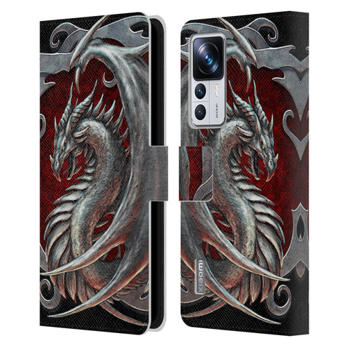 Christos Karapanos Dragons 2 Talisman Silver Leather Book Wallet Case Cover For Xiaomi 12T Pro