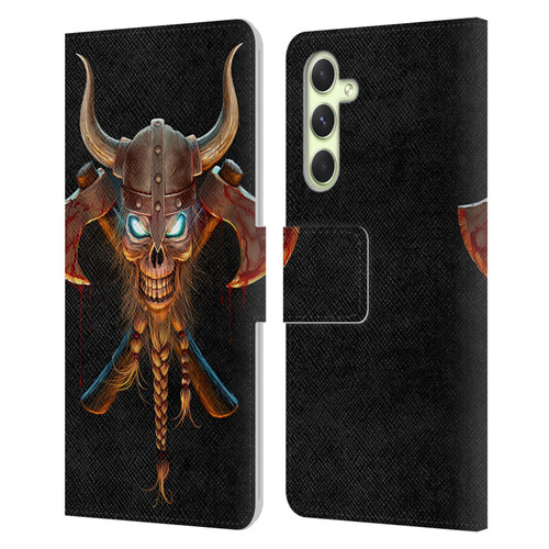 Christos Karapanos Horror 4 Viking Leather Book Wallet Case Cover For Samsung Galaxy A54 5G