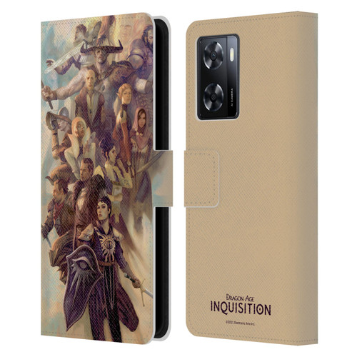 EA Bioware Dragon Age Inquisition Graphics Companions And Advisors Leather Book Wallet Case Cover For OPPO A57s