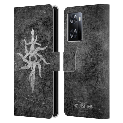 EA Bioware Dragon Age Inquisition Graphics Distressed Symbol Leather Book Wallet Case Cover For OPPO A57s