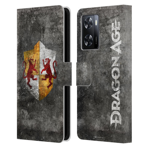 EA Bioware Dragon Age Heraldry Ferelden Distressed Leather Book Wallet Case Cover For OPPO A57s