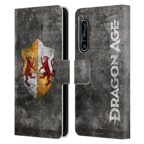EA Bioware Dragon Age Heraldry Ferelden Distressed Leather Book Wallet Case Cover For Sony Xperia 5 IV
