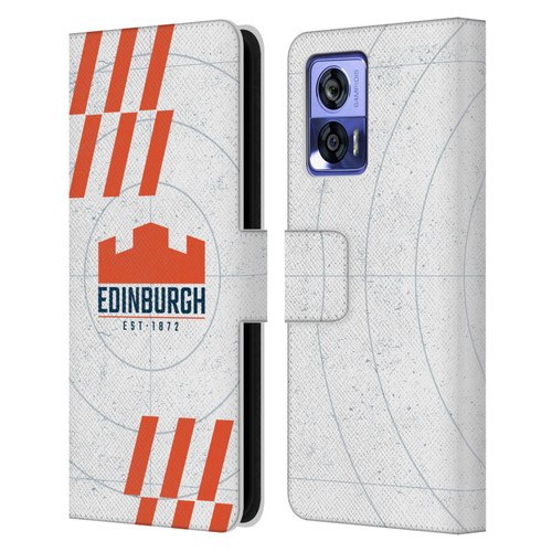 Edinburgh Rugby Logo Art White Leather Book Wallet Case Cover For Motorola Edge 30 Neo 5G