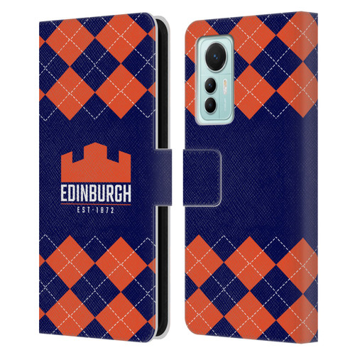Edinburgh Rugby Logo 2 Argyle Leather Book Wallet Case Cover For Xiaomi 12 Lite