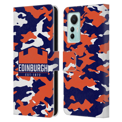Edinburgh Rugby Logo 2 Camouflage Leather Book Wallet Case Cover For Xiaomi 12 Lite