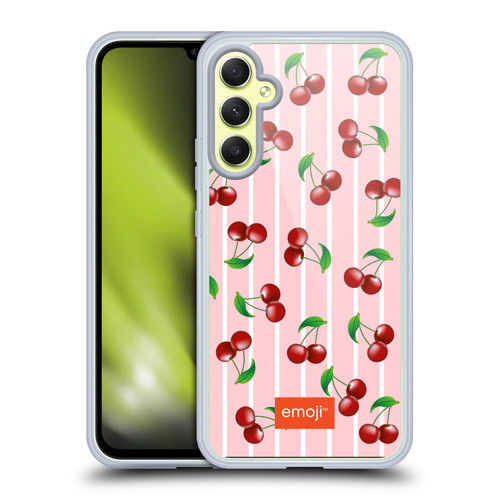 emoji® Fruits Cherries Soft Gel Case for Samsung Galaxy A34 5G