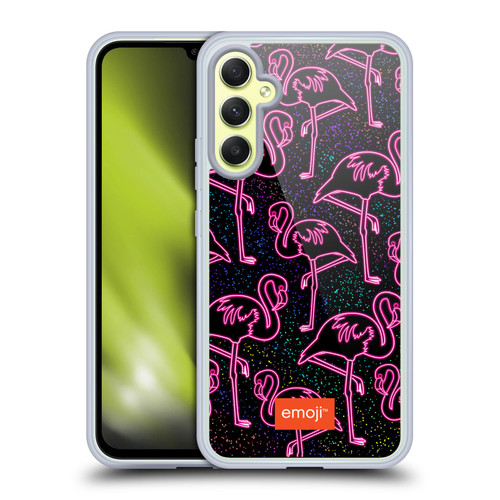 emoji® Neon Flamingo Soft Gel Case for Samsung Galaxy A34 5G