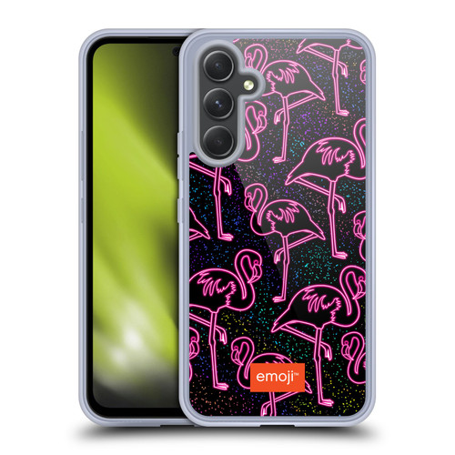 emoji® Neon Flamingo Soft Gel Case for Samsung Galaxy A54 5G