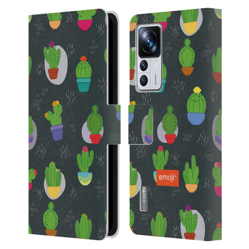 emoji® Cactus And Pineapple Pattern Leather Book Wallet Case Cover For Xiaomi 12T Pro