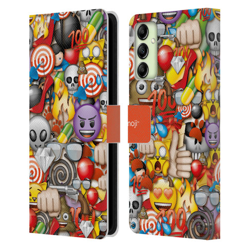 emoji® Full Patterns Assorted Leather Book Wallet Case Cover For Samsung Galaxy A14 5G