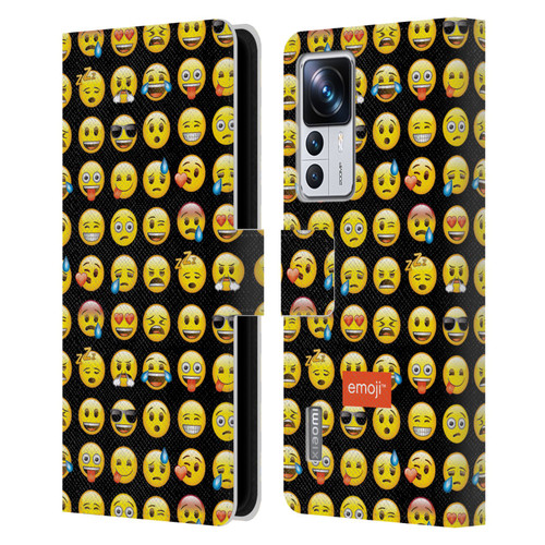 emoji® Smileys Pattern Leather Book Wallet Case Cover For Xiaomi 12T Pro