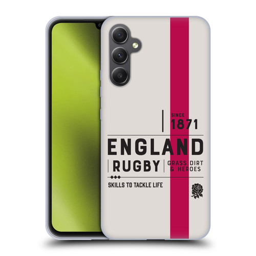 England Rugby Union History Since 1871 Soft Gel Case for Samsung Galaxy A34 5G