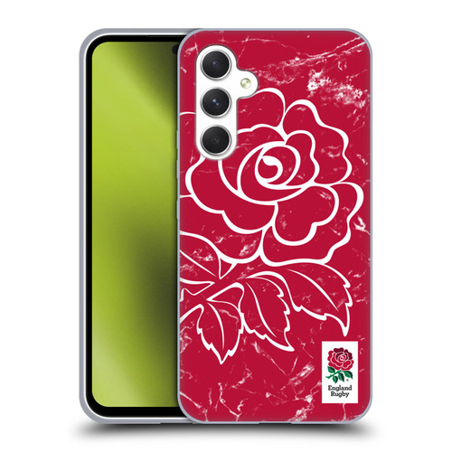 England Rugby Union Marble Red Soft Gel Case for Samsung Galaxy A54 5G