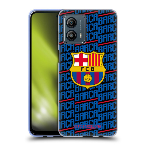 FC Barcelona Crest Patterns Barca Soft Gel Case for Motorola Moto G53 5G