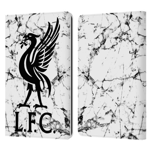 Liverpool Football Club Marble Black Liver Bird Leather Book Wallet Case Cover For Amazon Kindle Paperwhite 1 / 2 / 3