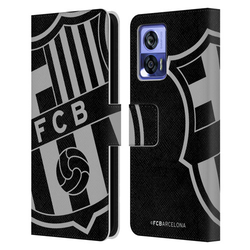 FC Barcelona Crest Oversized Leather Book Wallet Case Cover For Motorola Edge 30 Neo 5G