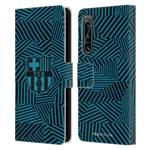FC Barcelona Crest Black Leather Book Wallet Case Cover For Sony Xperia 5 IV