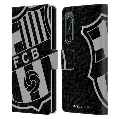 FC Barcelona Crest Oversized Leather Book Wallet Case Cover For Sony Xperia 5 IV