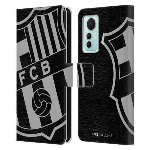 FC Barcelona Crest Oversized Leather Book Wallet Case Cover For Xiaomi 12 Lite