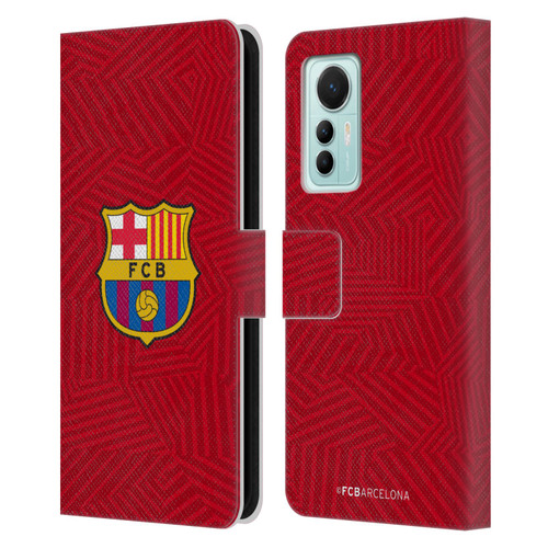 FC Barcelona Crest Red Leather Book Wallet Case Cover For Xiaomi 12 Lite