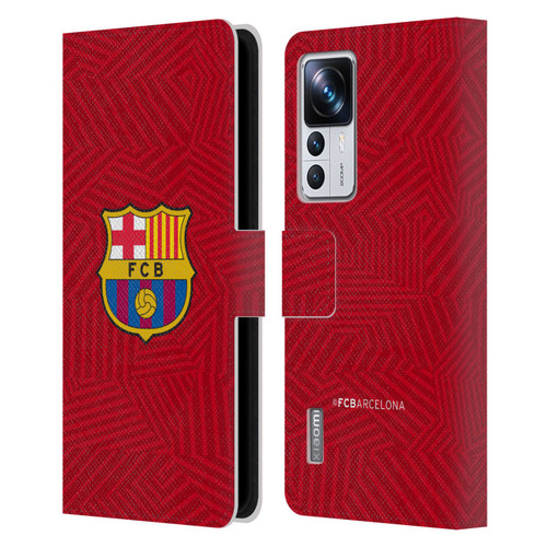 FC Barcelona Crest Red Leather Book Wallet Case Cover For Xiaomi 12T Pro