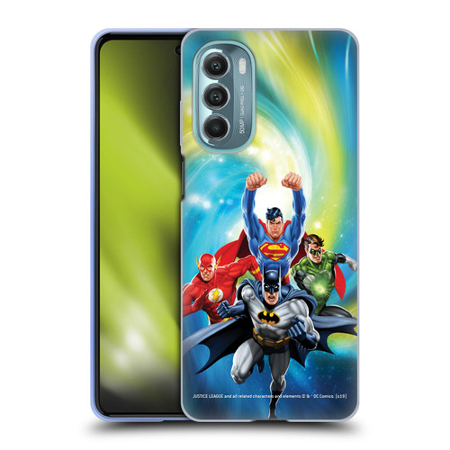 Justice League DC Comics Airbrushed Heroes Galaxy Soft Gel Case for Motorola Moto G Stylus 5G (2022)