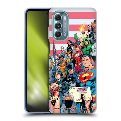 Justice League DC Comics Comic Book Covers Of America #1 Soft Gel Case for Motorola Moto G Stylus 5G (2022)