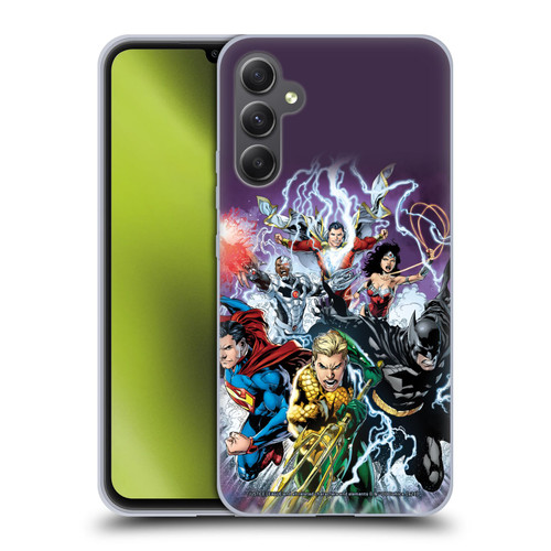 Justice League DC Comics Comic Book Covers New 52 #15 Soft Gel Case for Samsung Galaxy A34 5G