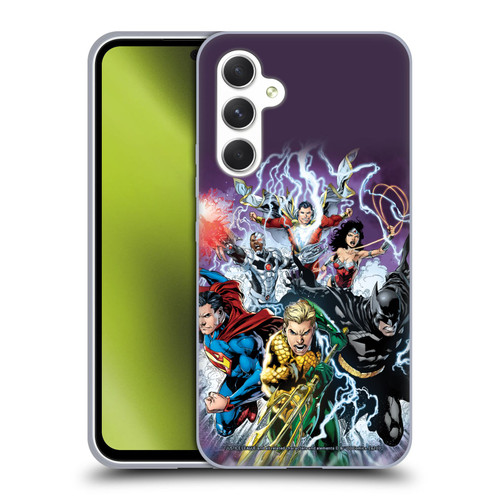 Justice League DC Comics Comic Book Covers New 52 #15 Soft Gel Case for Samsung Galaxy A54 5G