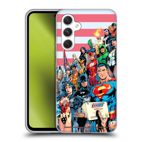 Justice League DC Comics Comic Book Covers Of America #1 Soft Gel Case for Samsung Galaxy A54 5G
