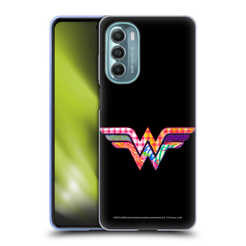 Justice League DC Comics Dark Electric Pop Icons Wonder Woman Soft Gel Case for Motorola Moto G Stylus 5G (2022)