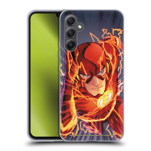 Justice League DC Comics The Flash Comic Book Cover Vol 1 Move Forward Soft Gel Case for Samsung Galaxy A34 5G