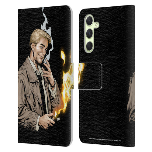 Justice League DC Comics Dark Comic Art Constantine #0 Leather Book Wallet Case Cover For Samsung Galaxy A54 5G