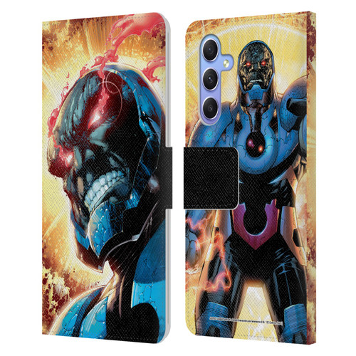 Justice League DC Comics Darkseid Comic Art New 52 #6 Cover Leather Book Wallet Case Cover For Samsung Galaxy A34 5G