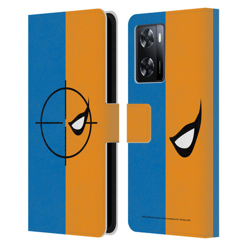 Justice League DC Comics Deathstroke Comic Art Logo Leather Book Wallet Case Cover For OPPO A57s