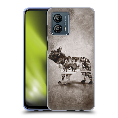 Klaudia Senator French Bulldog Vintage Soft Gel Case for Motorola Moto G53 5G