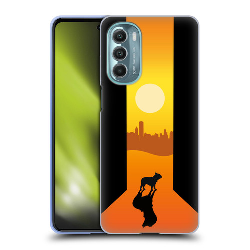 Klaudia Senator French Bulldog 2 Shadow At Sunset Soft Gel Case for Motorola Moto G Stylus 5G (2022)