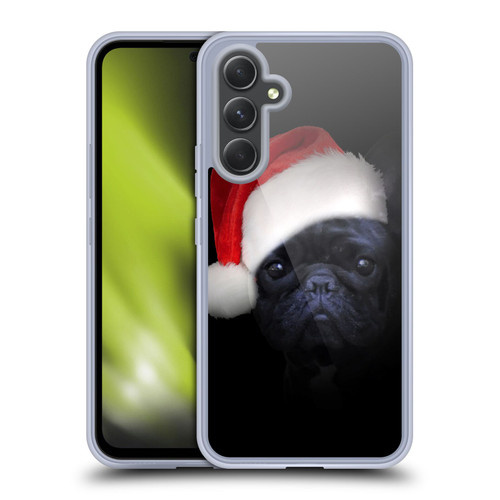 Klaudia Senator French Bulldog 2 Christmas Hat Soft Gel Case for Samsung Galaxy A54 5G