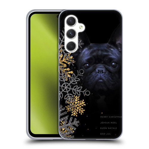 Klaudia Senator French Bulldog 2 Snow Flakes Soft Gel Case for Samsung Galaxy A54 5G