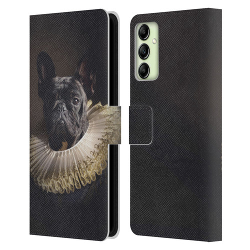 Klaudia Senator French Bulldog 2 King Leather Book Wallet Case Cover For Samsung Galaxy A14 5G