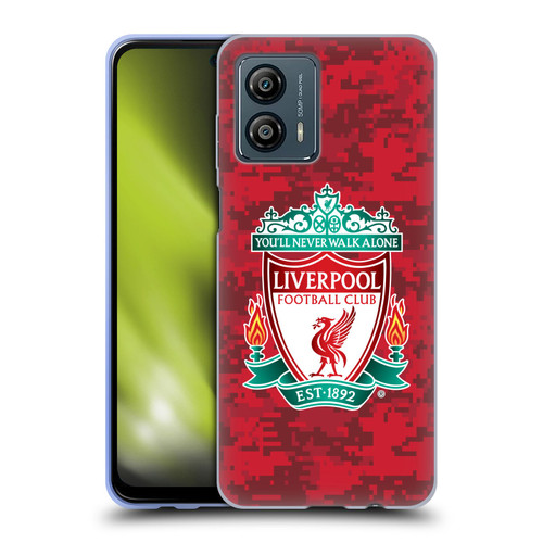Liverpool Football Club Digital Camouflage Home Red Crest Soft Gel Case for Motorola Moto G53 5G