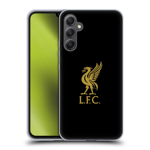 Liverpool Football Club Liver Bird Gold Logo On Black Soft Gel Case for Samsung Galaxy A34 5G